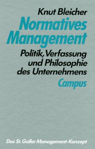 Buchcover Normatives Management von Knut Bleicher
