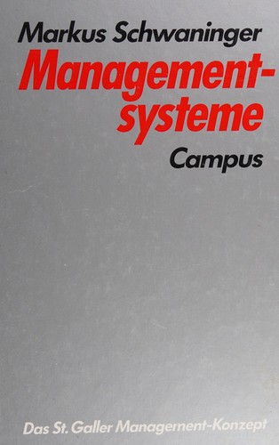 Buchcover Managementsysteme von Markus Schwaninger
